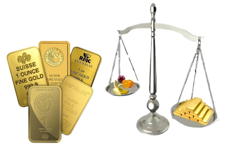 1 Ounce avoirdupois = 28,3495 gram trong khi 1 Ounce troy = 31,1035 gram