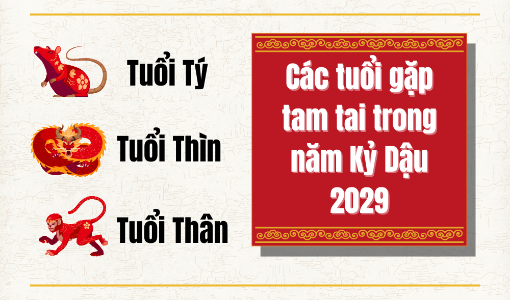 Tuổi nào gặp Tam Tai trong năm 2029?