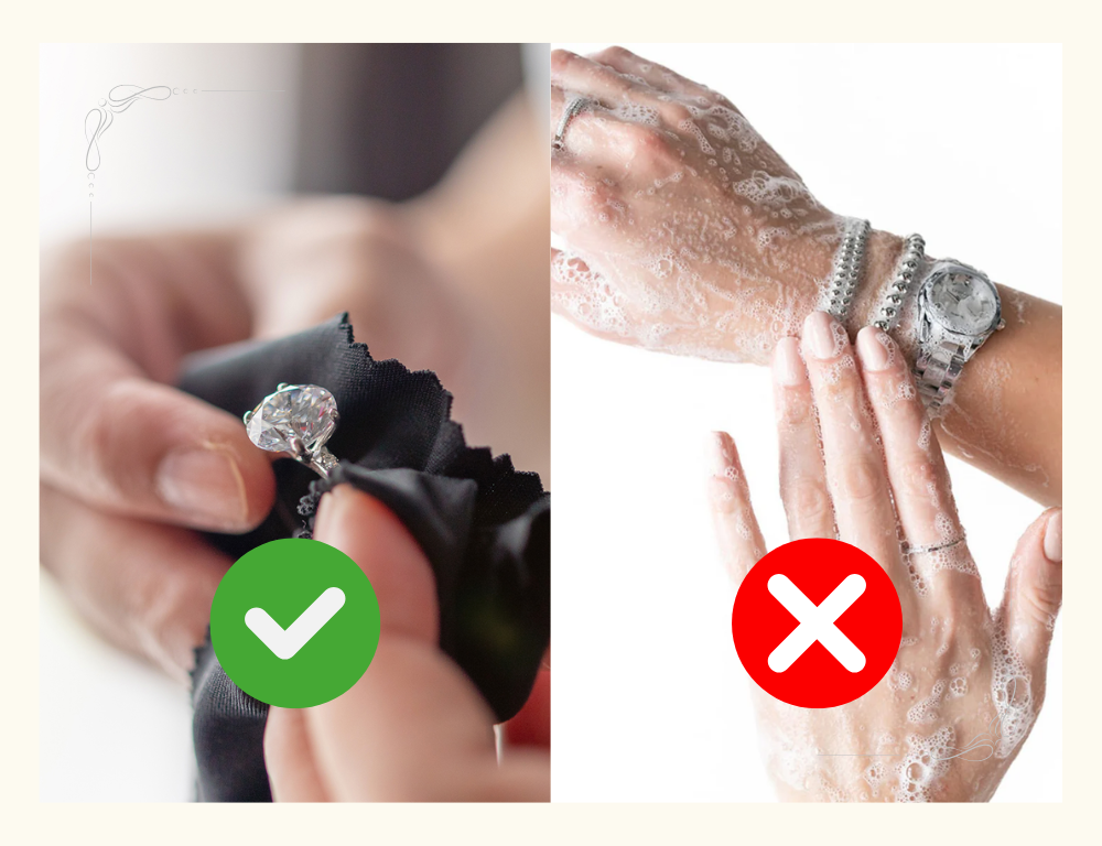 Tránh dùng chất tẩy mạnh để vệ sinh bạc