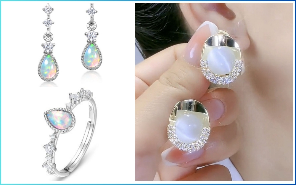 Bộ trang sức Opal trắng: Kết hợp hoàn hảo giữa vẻ đẹp sang trọng và tinh tế