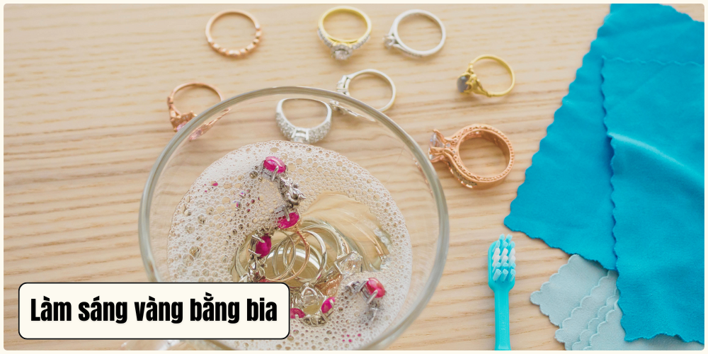 Cách làm sáng vàng bằng bia