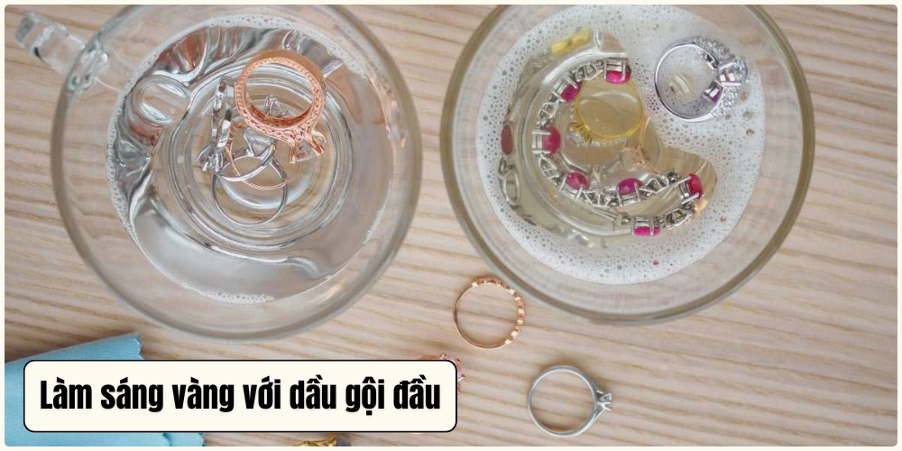 Cách làm sáng vàng bằng dầu gội đầu