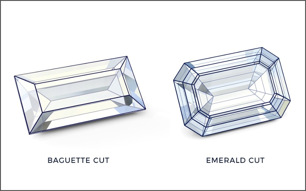 Kim cương Baguette và Emerald khác nhau như thế nào?