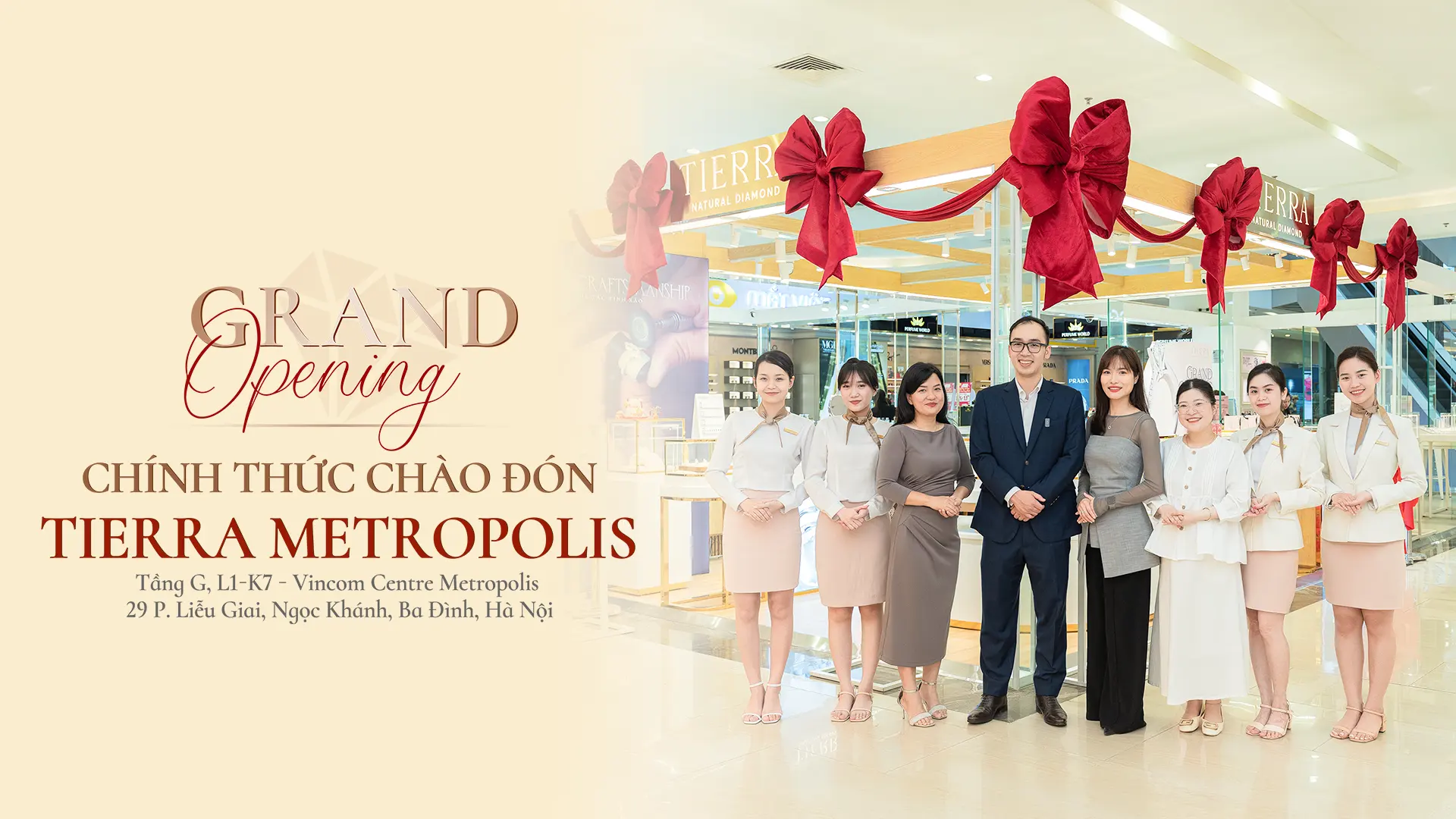 TIERRA CHÍNH THỨC KHAI TRƯƠNG KHÔNG GIAN MỚI TẠI VINCOM METROPOLIS LIỄU GIAI