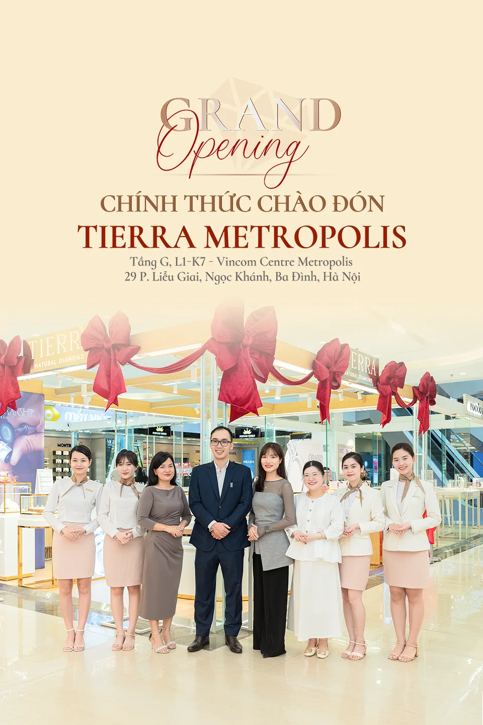 Tierra Natural Diamond chào đón cửa hàng tại Hà Nội Metropolis