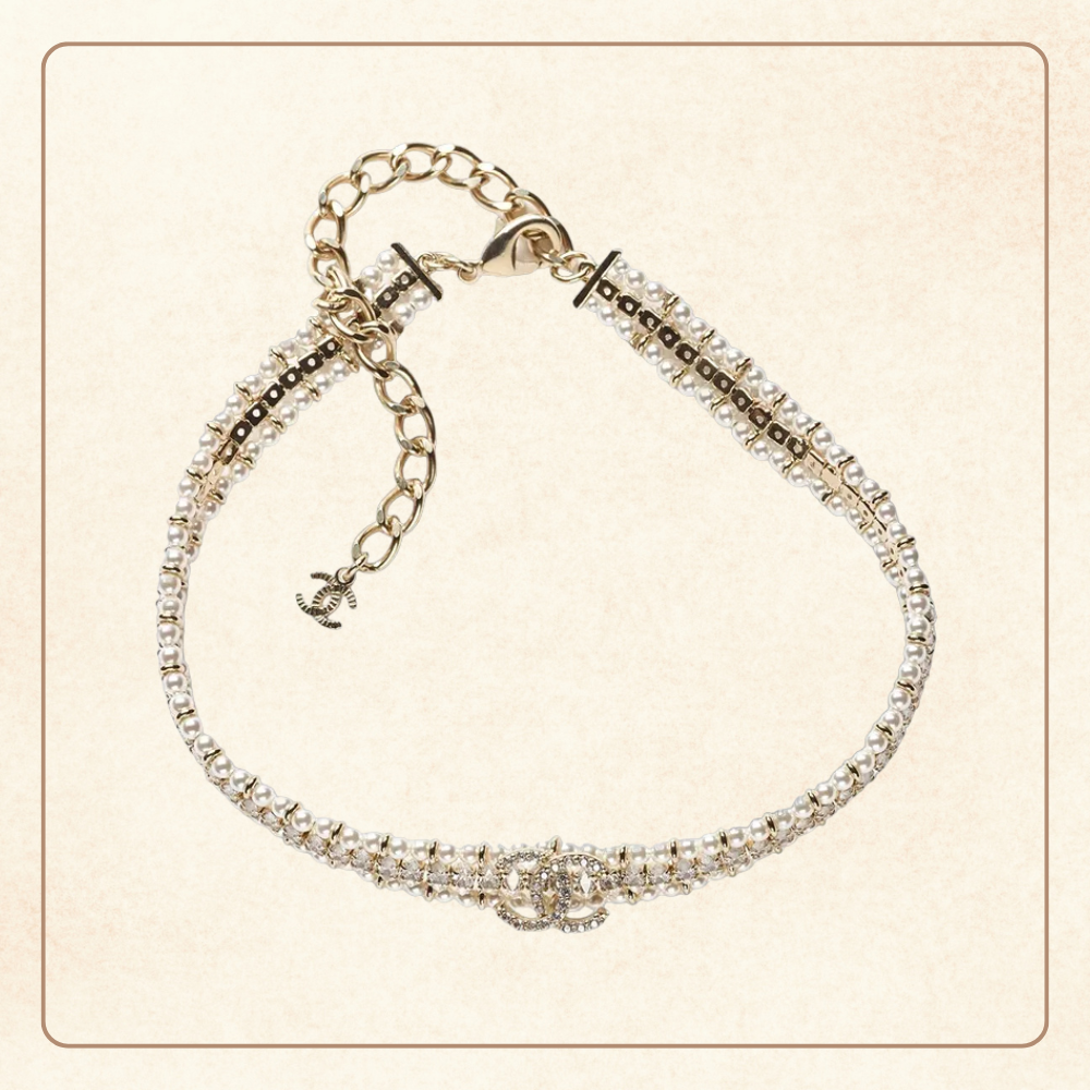 Dây ngọc trai choker 3 tầng