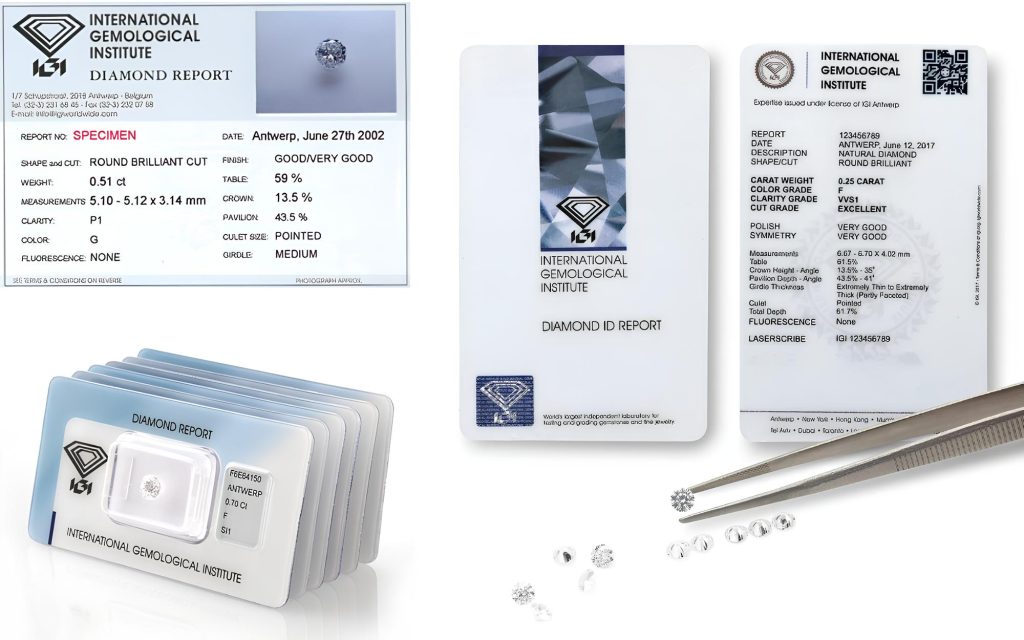 ID kim cương IGI Diamond Certification