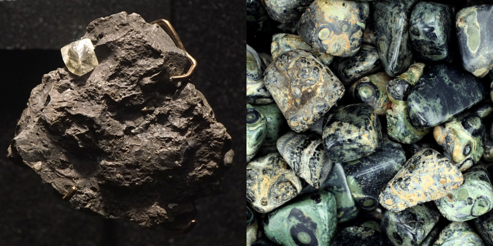 Đá Kimberlite có màu xanh hoặc xám