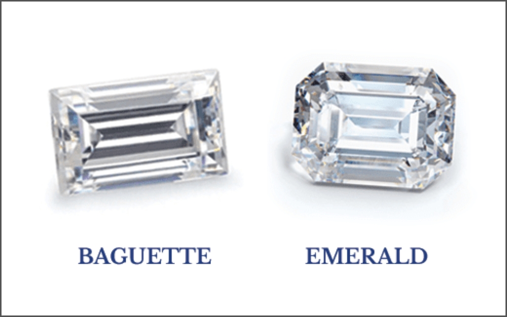 Nên mua kim cương Baguette hay kim cương Emerald?