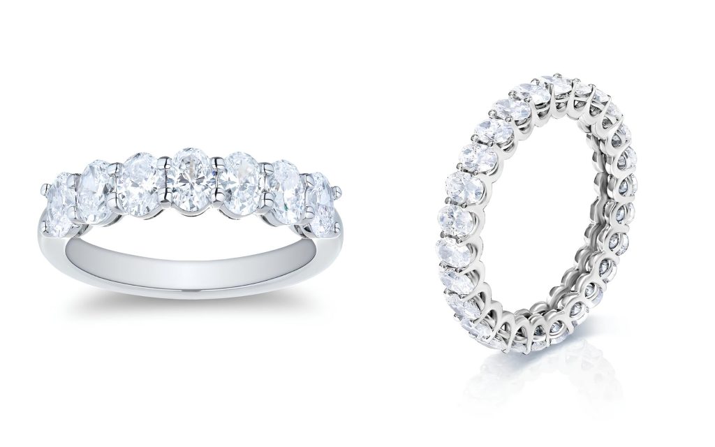 Nhẫn kim cương Oval Eternity Diamond Ring