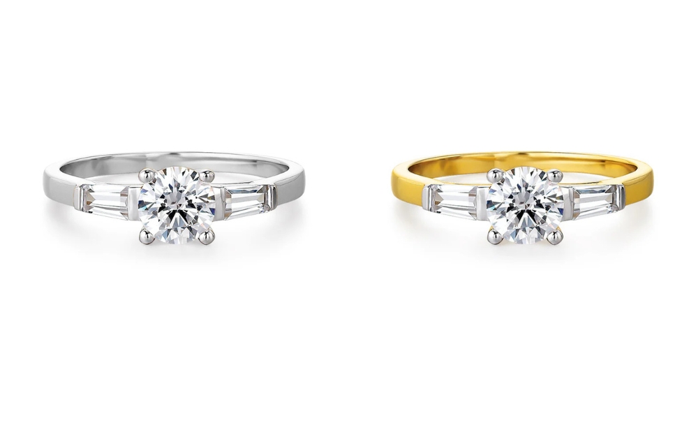 Nhẫn Kim Cương Solitaire Baguette Diamond Ring – Tối Giản và Tinh Tế