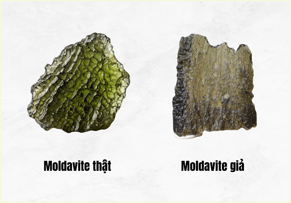Phân biệt đá pha lê Moldavite thật và giả