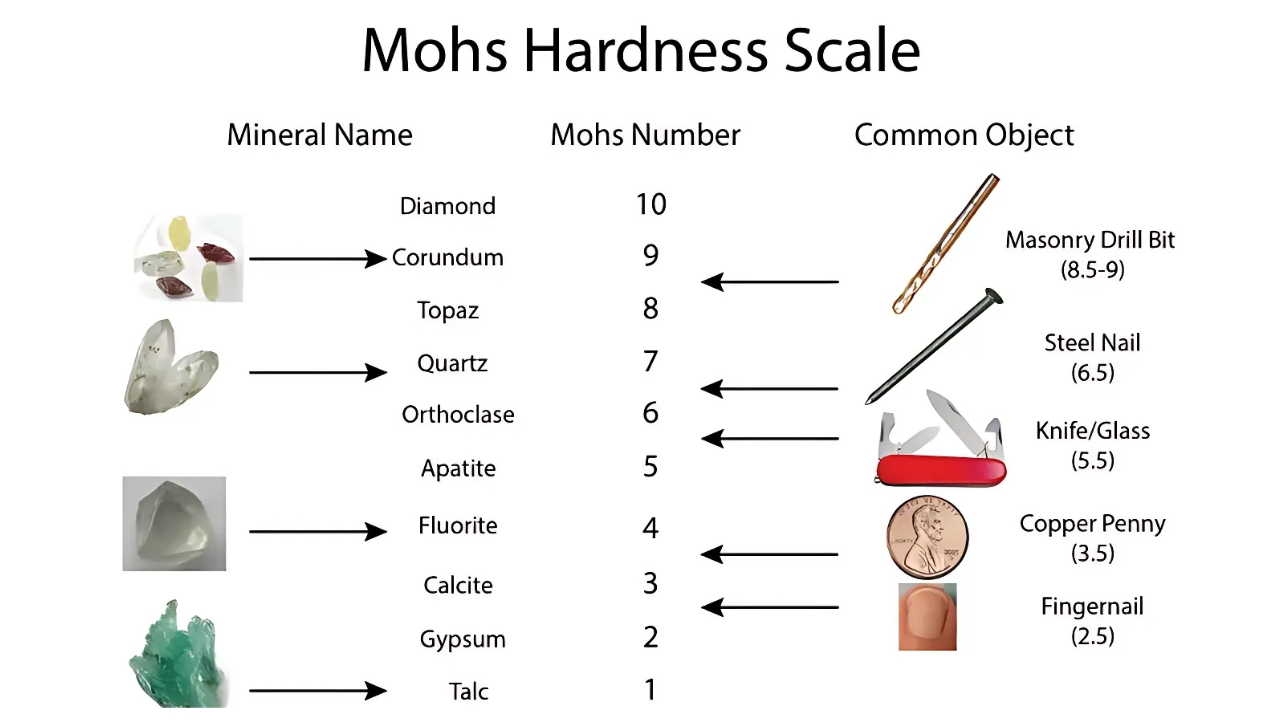 Thang độ cứng Mohs​ (Mohs Hardness Scale)