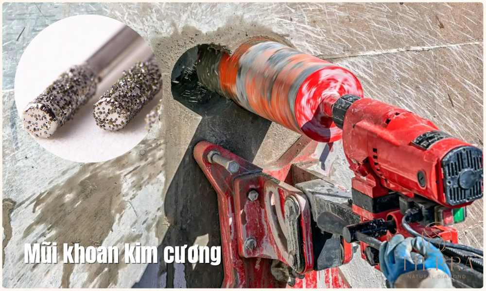 Kim cương được ứng dụng làm mũi khoan