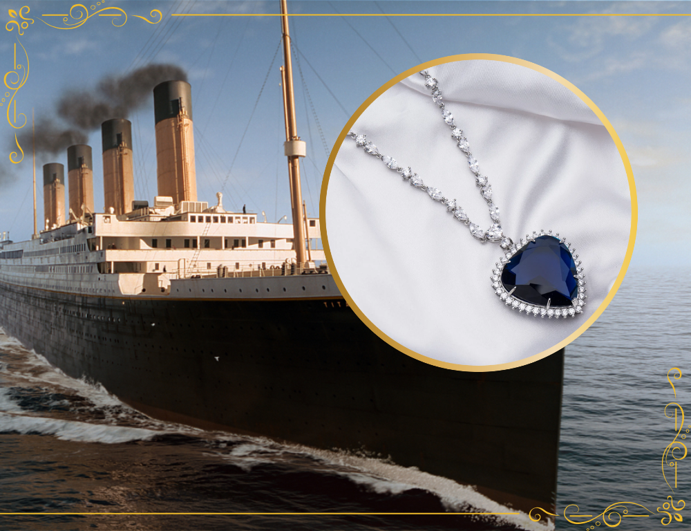Vòng cổ kim cương The “Heart of the Ocean” Recreation Necklace