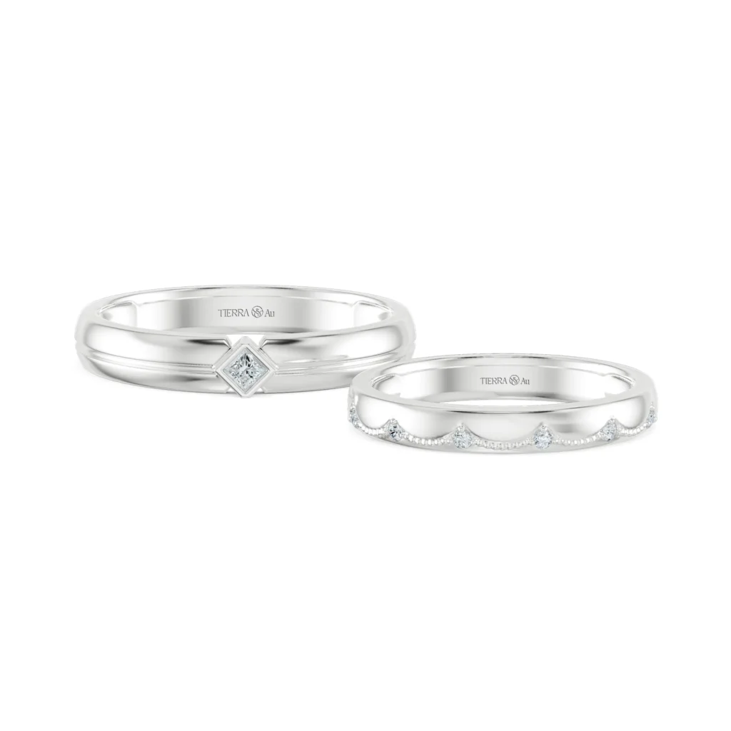 Nhẫn cưới nữ kim cương NCF2062