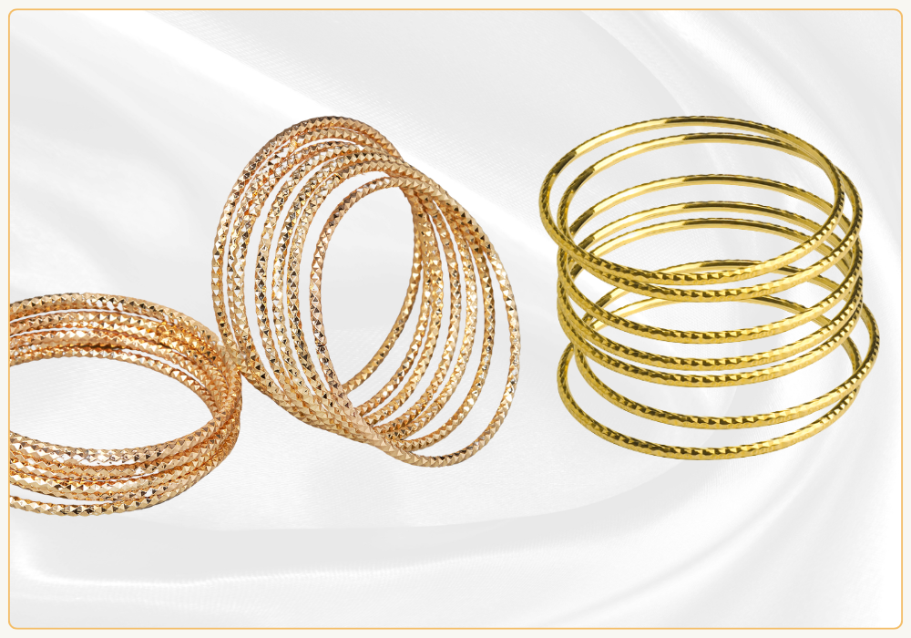 Bộ vòng Ximen vàng 18K 7 chiếc mắt trúc
