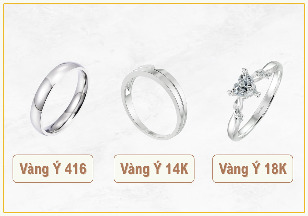 Những loại vàng Ý phổ biến hiện nay