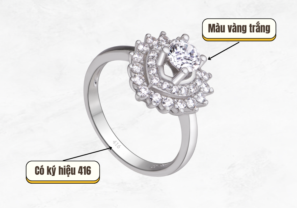 Trang sức vàng 416 thật phải có ký hiệu "416"