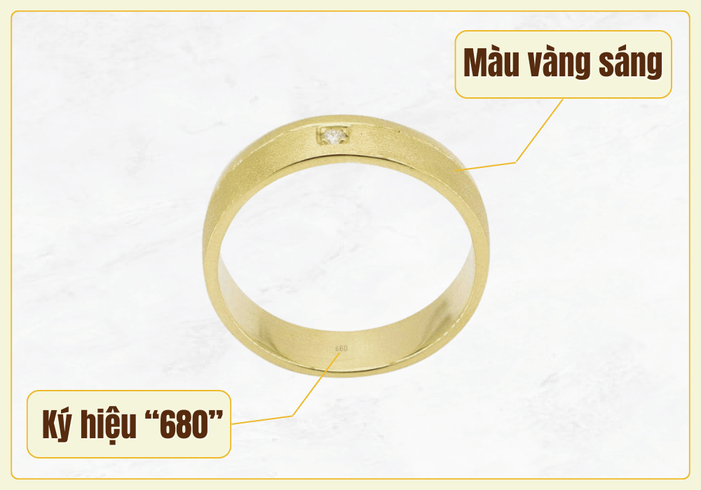 Vàng 680 thật phải có ký hiệu "680"