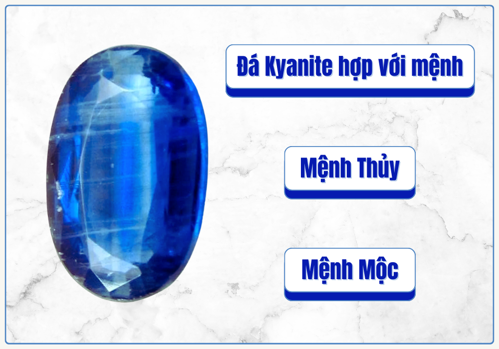 Đá Kyanite hợp mệnh Thủy và mệnh Mộc