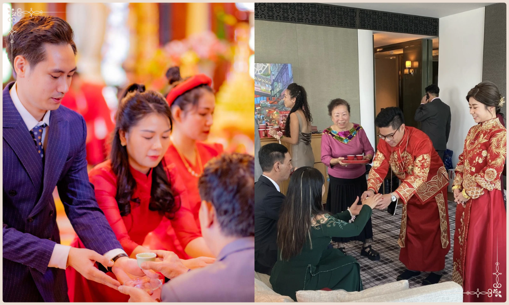 Dâng trà cho cha mẹ nhà gái