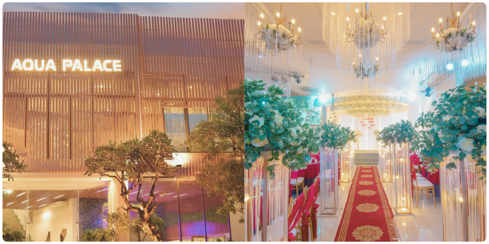Aqua Palace là địa điểm tổ chức lễ cưới với sảnh rộng