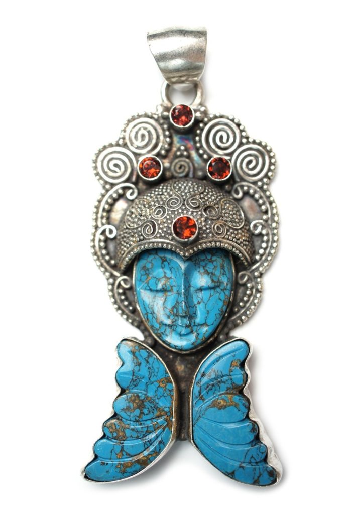 Hình ảnh mặt dây chuyền đá Ngọc Lam Turquoise đẹp