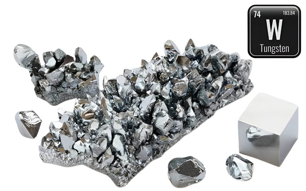 Kim loại cứng nhất trong các kim loại là Wolfram (Tungsten) 
