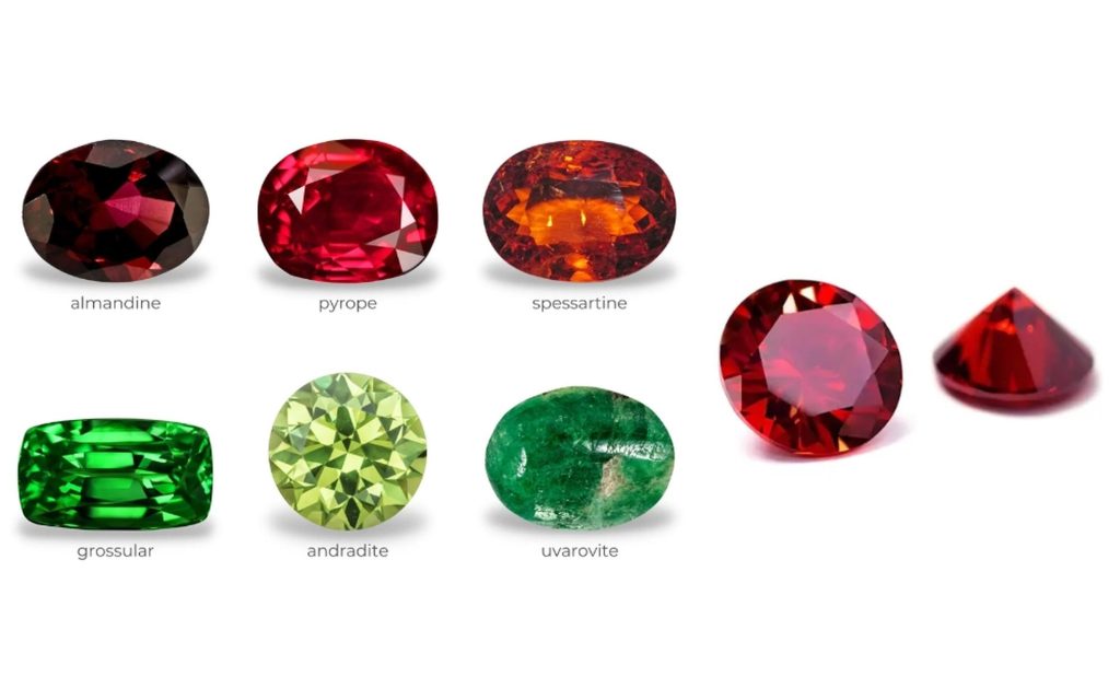 Màu sắc các loại đá Garnet tự nhiên