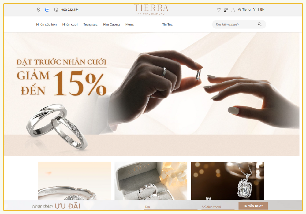 Tierra Diamond là nơi bán vàng Ý 14K và 18K uy tín