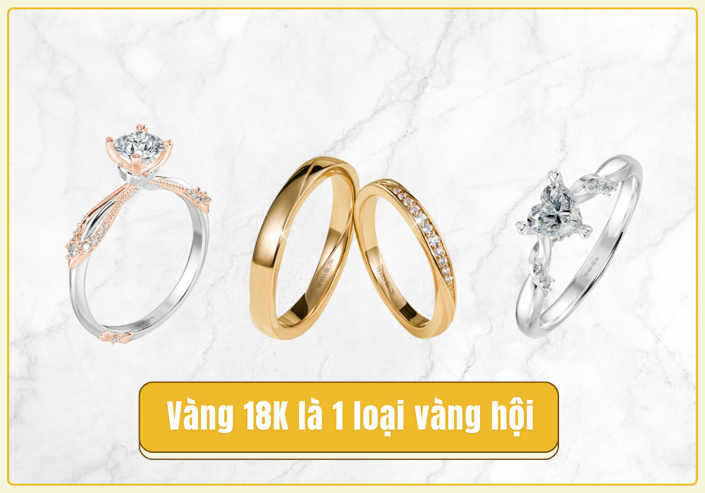 Vàng 18K là vàng hội?