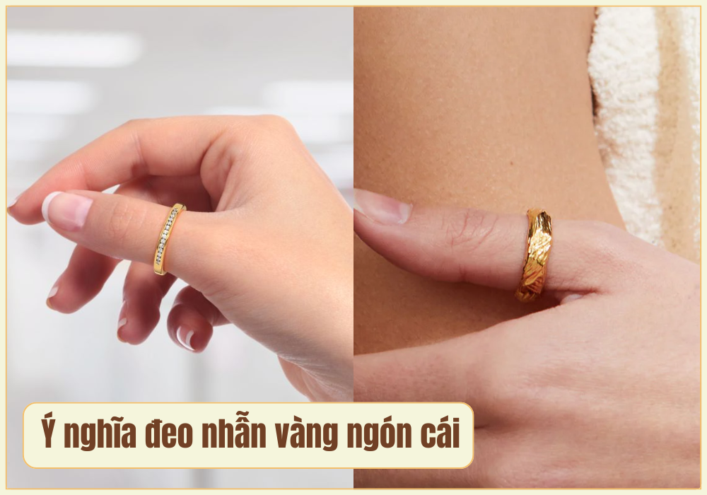 Đeo nhẫn vàng ngón trỏ tượng tưng cho quyền lực