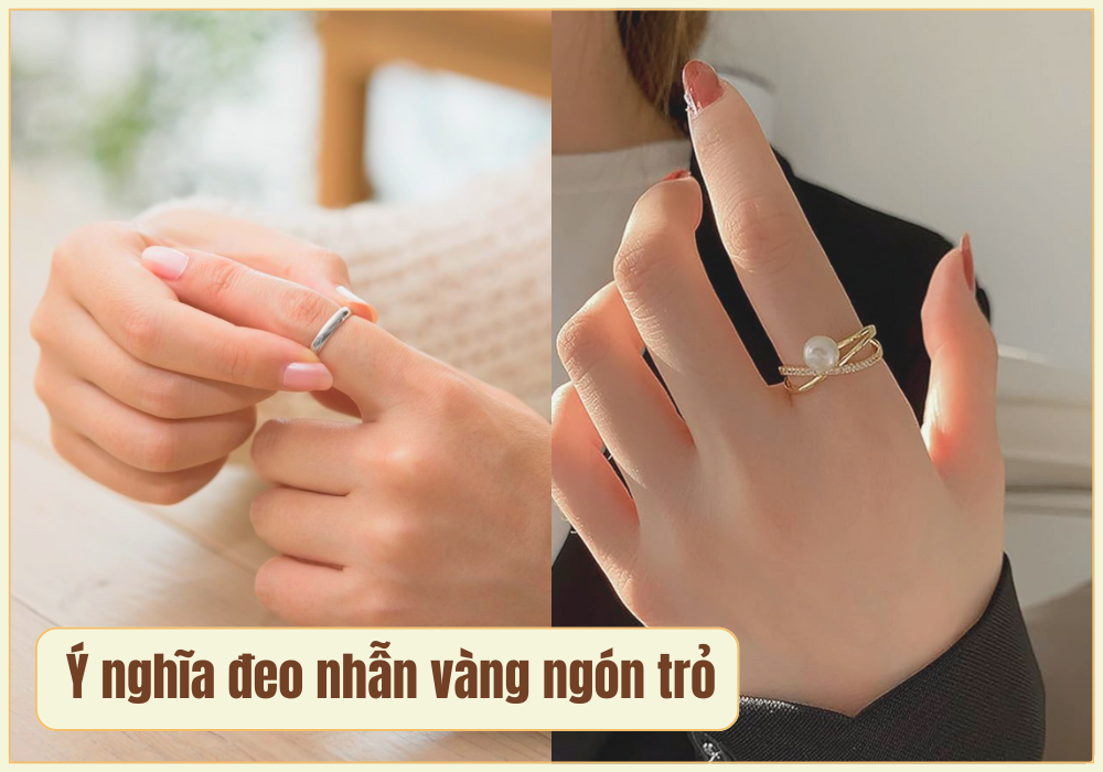 Nhẫn vàng đeo ngón trỏ giúp thu hút vận may