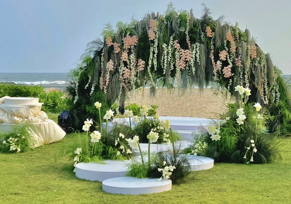 Phong cách backdrop đám cưới kiểu biển