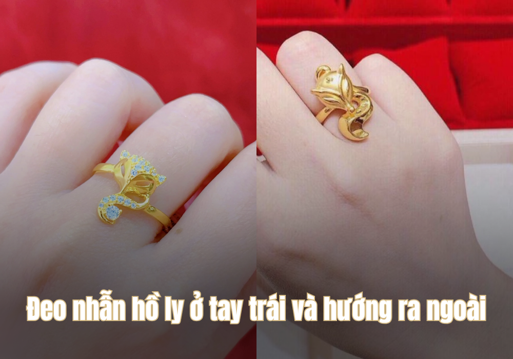 hình ảnh đeo nhẫn hồ ly đúng cách