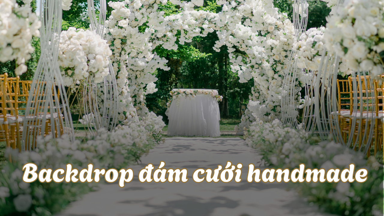 Cách làm backdrop đám cưới handmade