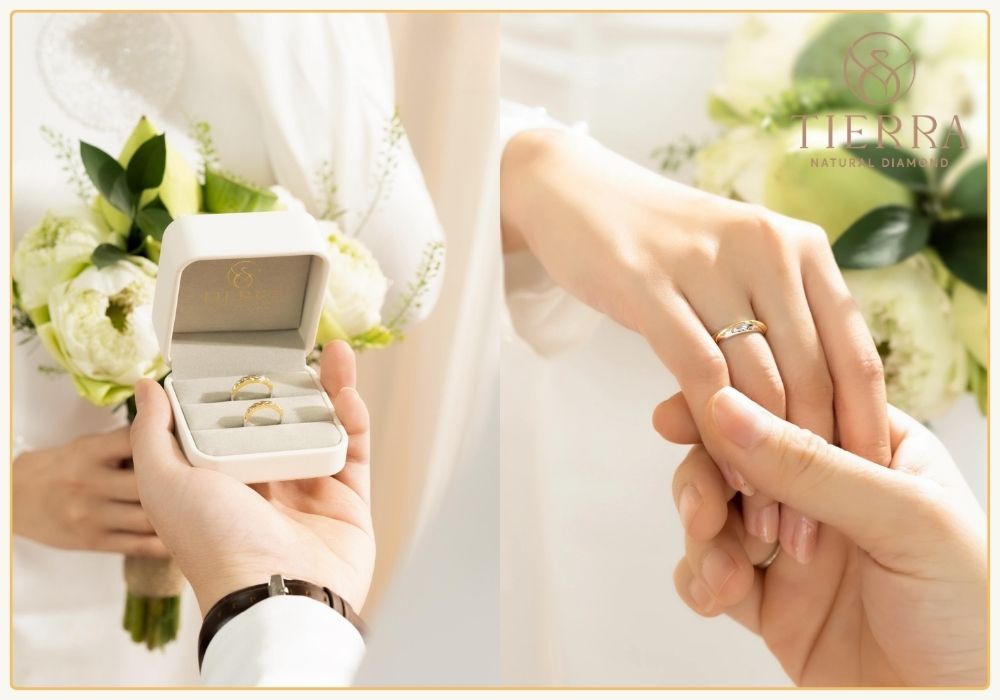 Nhẫn cặp kim cương kỷ niệm 10 năm ngày cưới