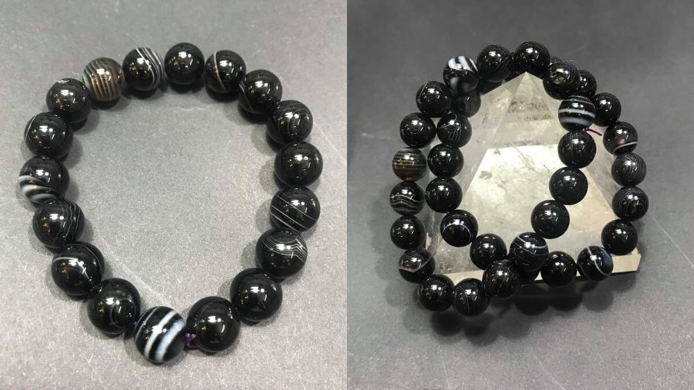 Đá mã não đen (Black Agate)