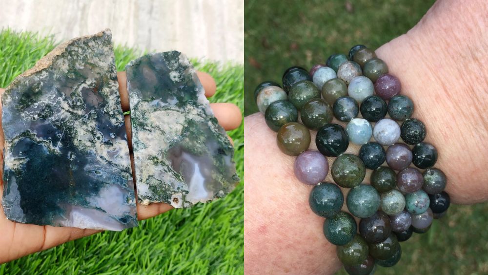 Đá mã não rêu (Moss Agate)