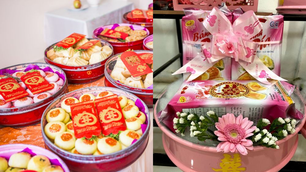 Mâm bánh pía cưới hỏi