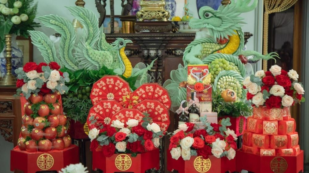 mâm quả cho cưới hỏi hiện đại, tinh tế
