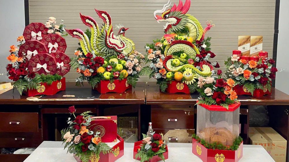 Mâm quả đám cưới hiện đại
