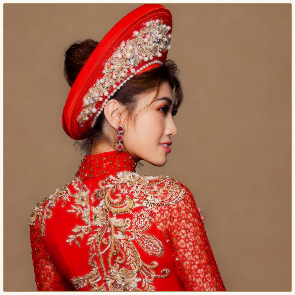 Kiểu dáng của mấn cô dâu đính đá sang trọng