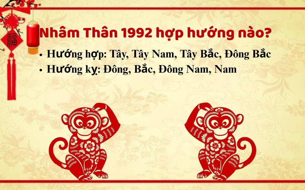 Người sinh năm 1992 là mệnh gì hợp hướng nào?