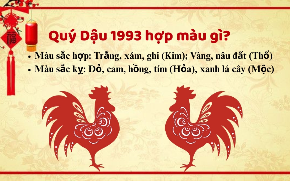 Mệnh kim 1993 hợp màu gì? Mệnh kim 1993 hợp xe màu gì?