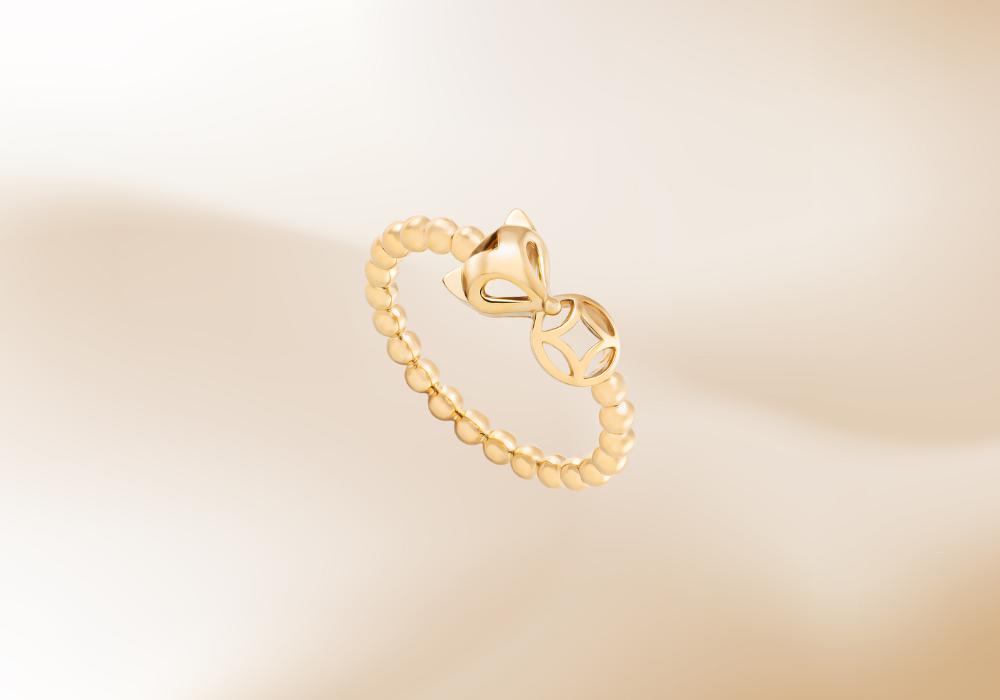 Dáng nhẫn hồ ly vàng 18K