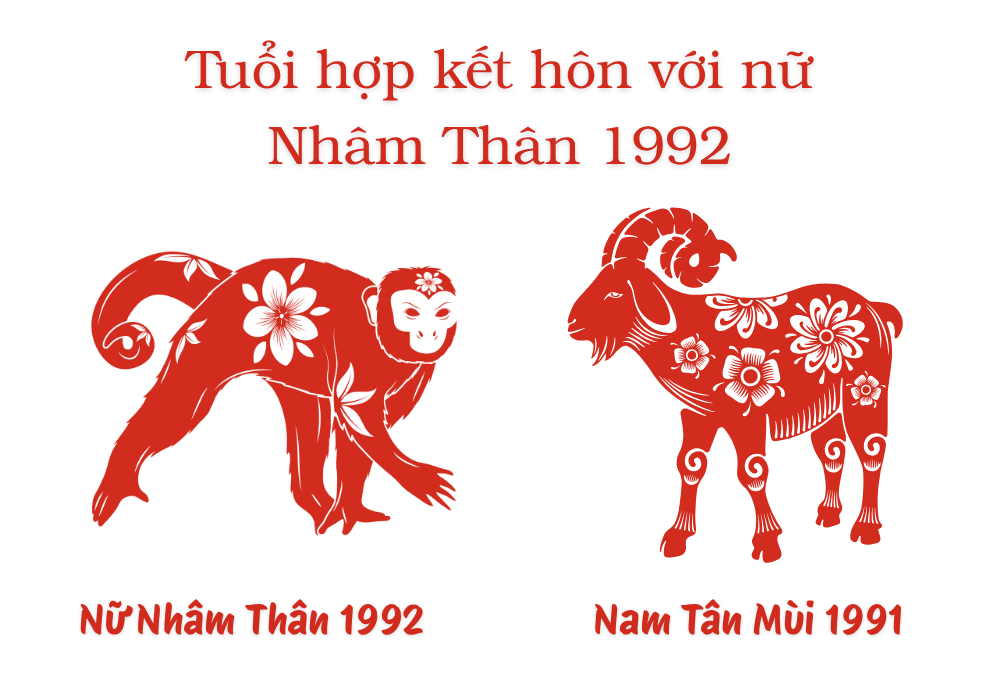 Nữ sinh năm 1992 lấy chồng tuổi nào hợp với nam tân mùi 1991
