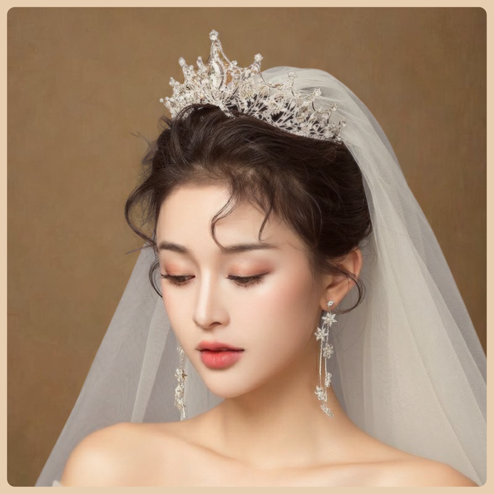 Mẫu vương miện cô dâu kèm lúp