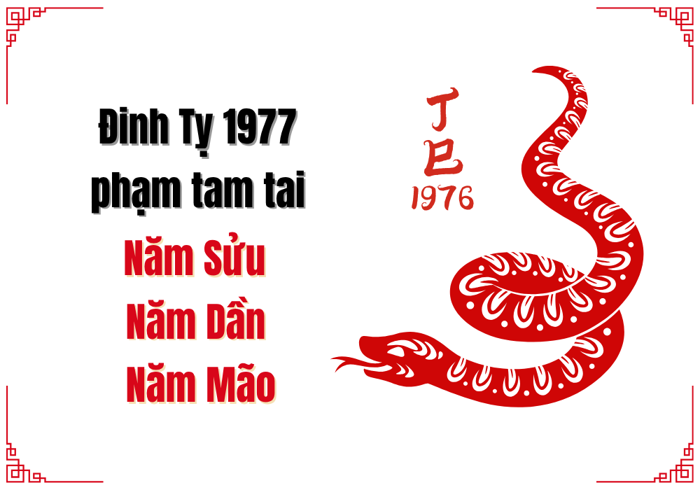 Tam tai của tuổi 1977 rơi vào năm Sửu, Dần, Mão